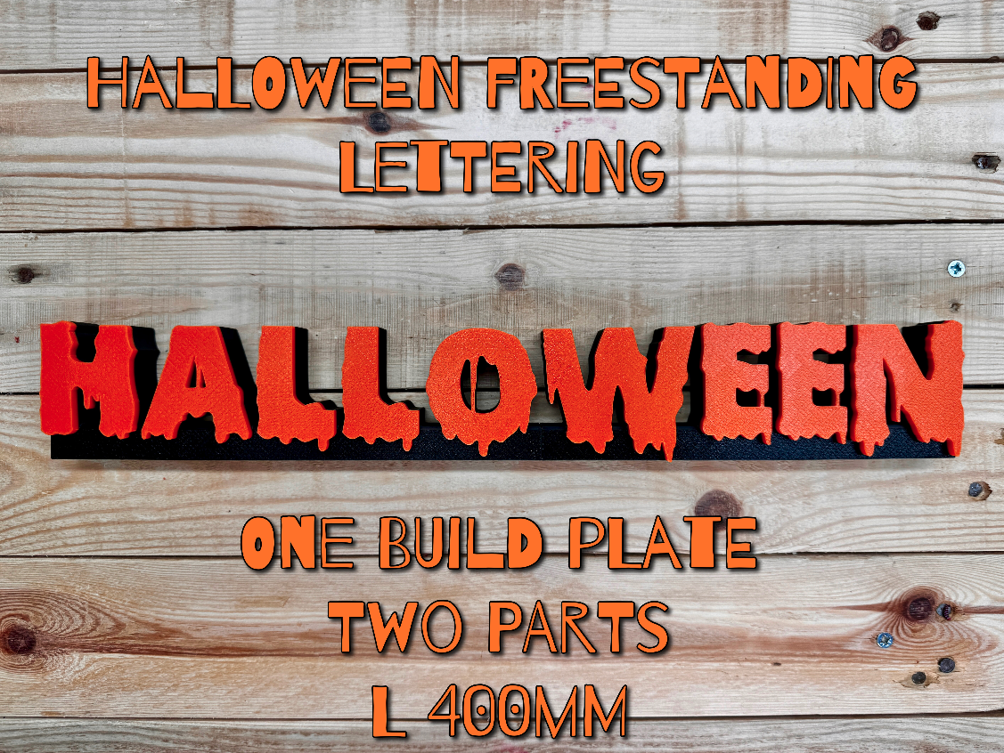 Halloween freestanding word decor